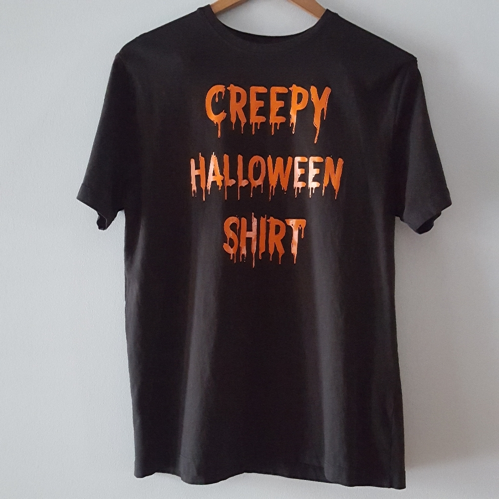 Creepy Halloween Short Sleeve Shirt Graphic Tee Size Medium